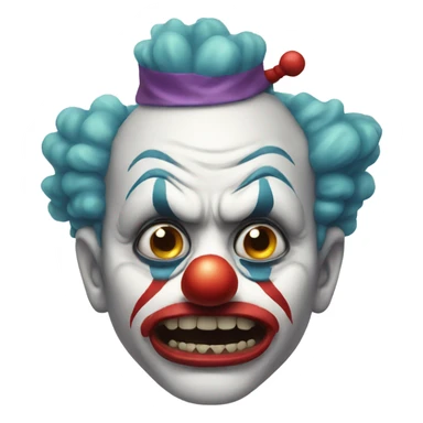 Scary clown sticker