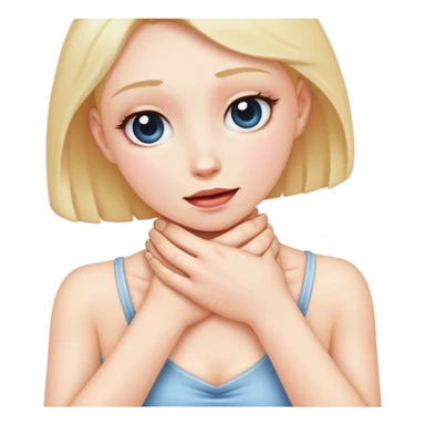 Hand around neck strangling sticker