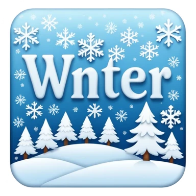 Winter text banner sticker