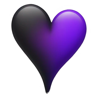 Half black and Purple Heart sticker