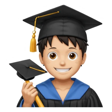 Luffy in gear 5 graduating sticker