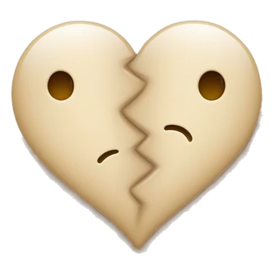 two beige hearts sticker