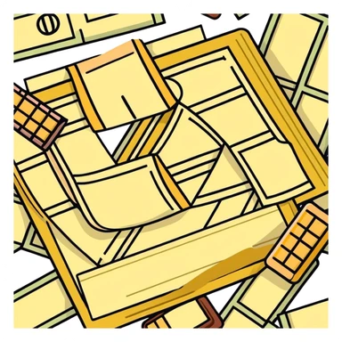 gold scale with dollar bills on one side and beauty products on the other side sticker