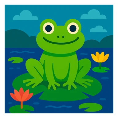 Frog sticker