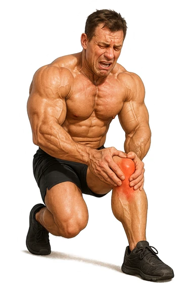 BODYBUILDER CHE HA DOLORI AI LEGAMENTI, SI è INFORTUNATO CON L'ALLENAMENTO sticker