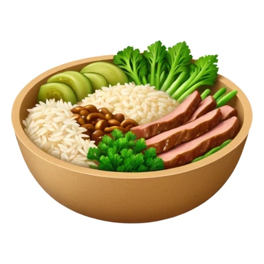 Retangular bowl made of kraft paper, 
The lunch box should be the most similar to this real one..
https://i.postimg.cc/FKcHz1tk/Screenshot-2025-11-11-alle-16-06-29.png

Can get more images of the bowl https://www.instagram.com/chefaporterbr/
Put inside food, like rice, green vegetables and meat. sticker