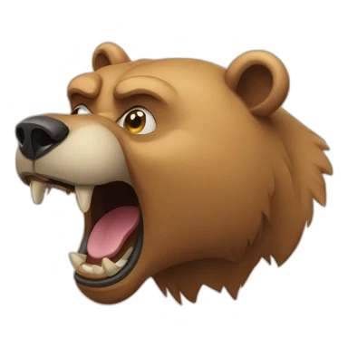 A growling bear sticker