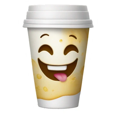 Regular Smiley face with face tattoos holding lean cup sticker