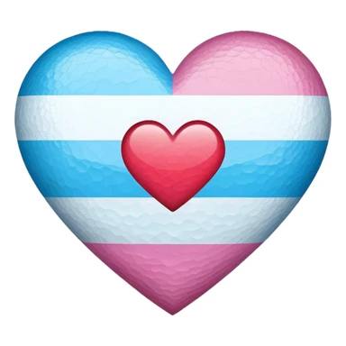 Trans flag heart sticker