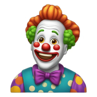 Funny clown sticker