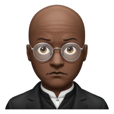 morpheus, bald, glasses, black skin sticker