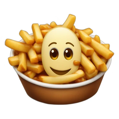 poutine happy sticker