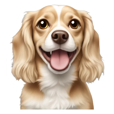 Tan and white chihuahua cocker spaniel mix happy sticker