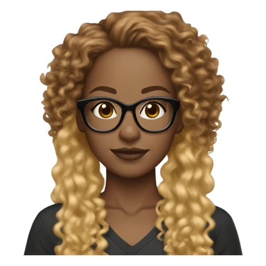 steelers nfl girl light brown skin long red blonde curly glasses sticker