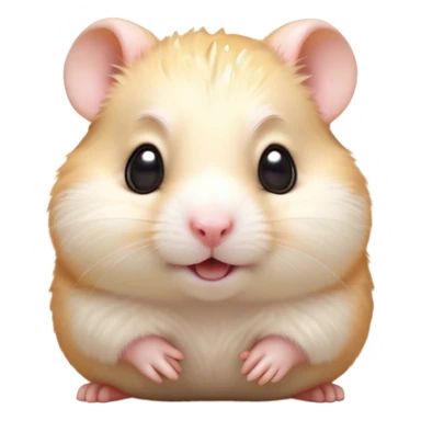Cinematic Comical Cream Hamster Portrait Emoji, Head tilted dramatically with an exaggeratedly amused expression, featuring a striking cream fur with a luminous sheen, wide, expressive dark eyes filled with playful disbelief, Simplified yet hilariously expressive features, highly detailed, glowing with a slightly sassy glow, high shine, dramatic yet playful, stylized with an air of cheeky mischief, bright and endearing, soft glowing outline, capturing the essence of a spirited and over-the-top hamster, so meme-worthy it feels like it could side-eye its way into internet fame instantly! sticker
