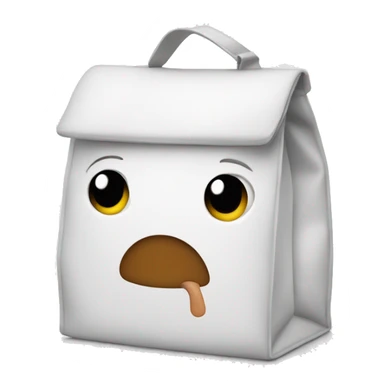 White lunch bag sticker