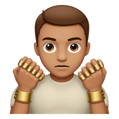 Me with brass knuckles  sticker