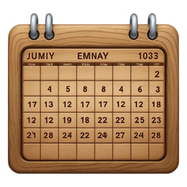 calendar wood sticker
