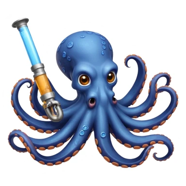 Octopus with a meth pipe  sticker
