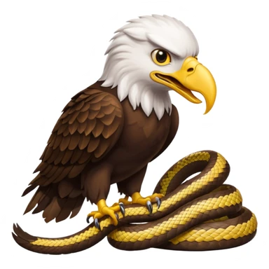 Una águila con una serpiente  sticker