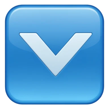 Una raya como ✔️ así pero azul y un cadrado así pero el ✔️ sea más grande sticker