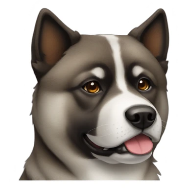brindle akita dog sticker