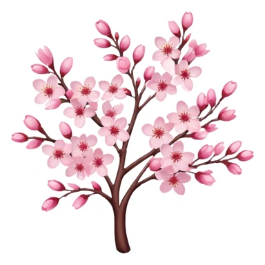 cherry blossoms in the shape of 25 sticker