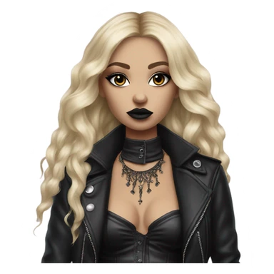 hyper realistic goth blonde victoria secret model sticker