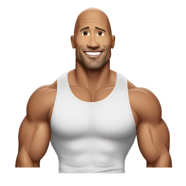 dwayne johnson in tanktop sticker