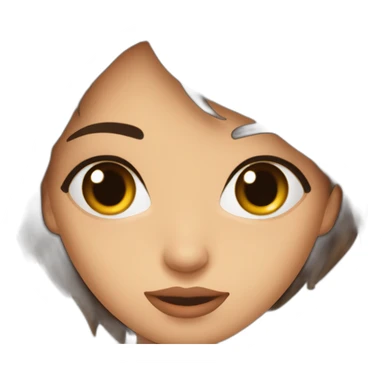 brune yeux marron visage fin sexy sticker