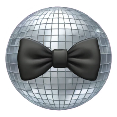 Discoball with a bow sticker