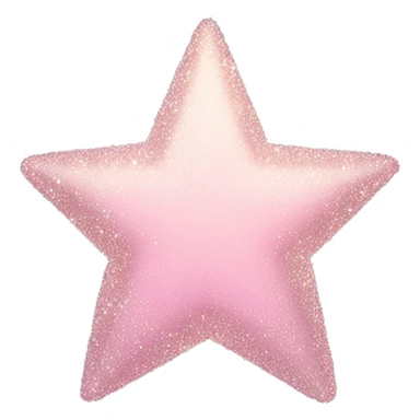 pale pink star sparkle sticker