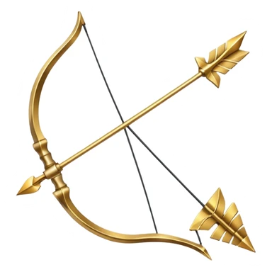 golden bow and arrow sticker