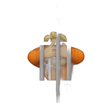 Letters “BA” behind jail bars sticker