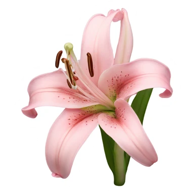 light pink lilium sticker