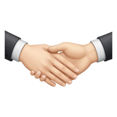 two white hands in a secret handshake sticker