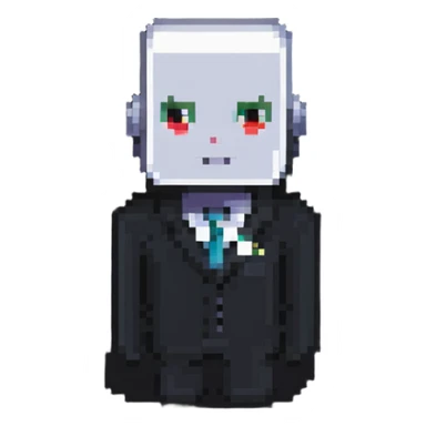 man with rectangle shaped head sticker