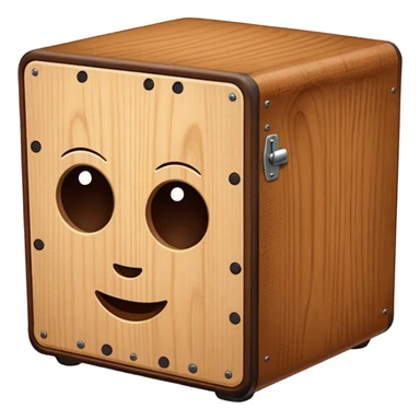 Cajon percussion instrument no face sticker
