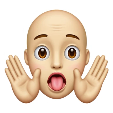 Face with tongue and hands to the side   sticker