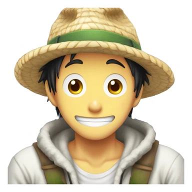 inoxtag with luffy hat sticker