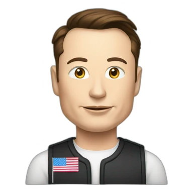elon musk with trans flag sticker