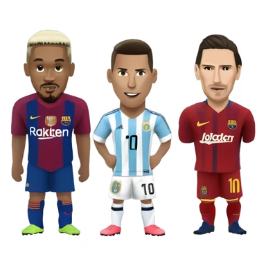 Neymar and messi and Ronaldo and Ibrahimovic  sticker