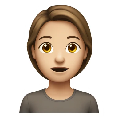 Smelly girl with flat nose and brown hair sticker