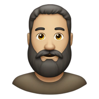 A man with a big black beard who smells terrible sticker