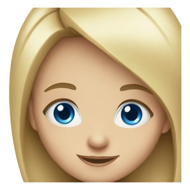 smiling girl with blue eyes sticker