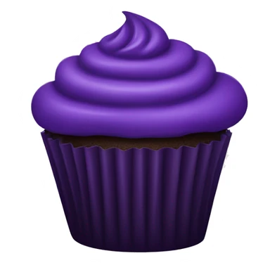 Dark purple cupcake sticker