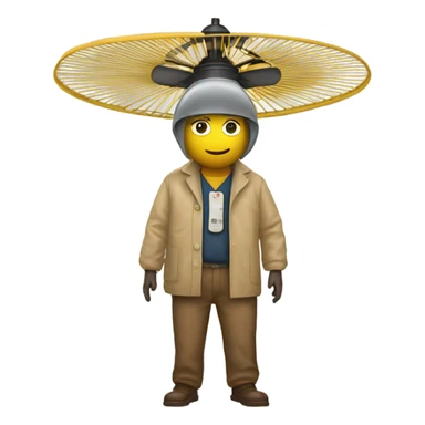 Ceiling fan as a human sticker
