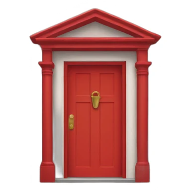 Red door sticker