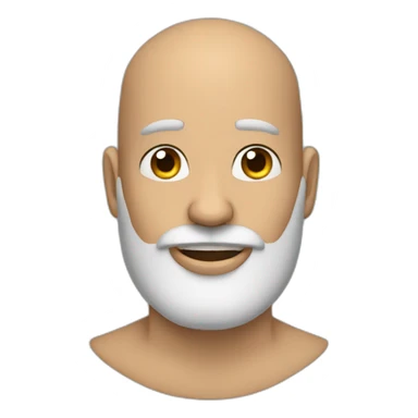  Man shaved head and black beard with crown sticker