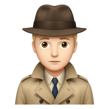 Detective (Fedoras, trench coats; subtle but modern) sticker